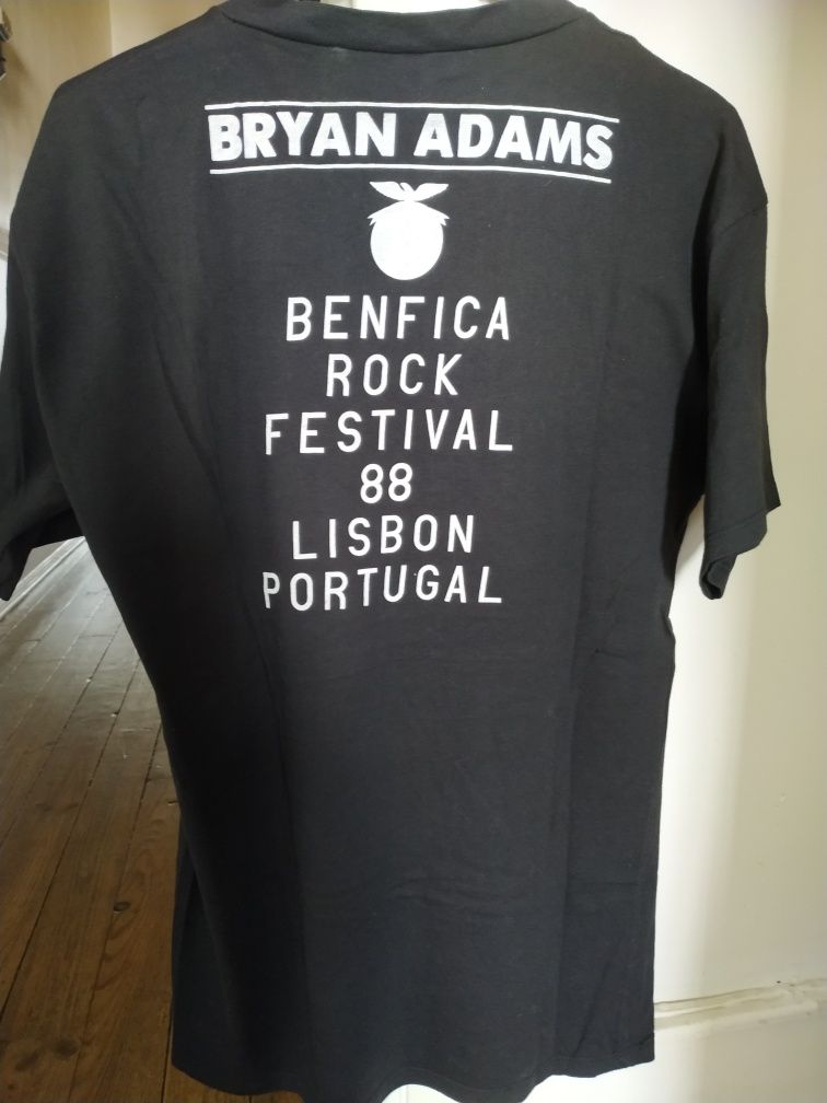 T'shirt rock Bryan Adams 1º concerto em Portugal-European Tour 1988
