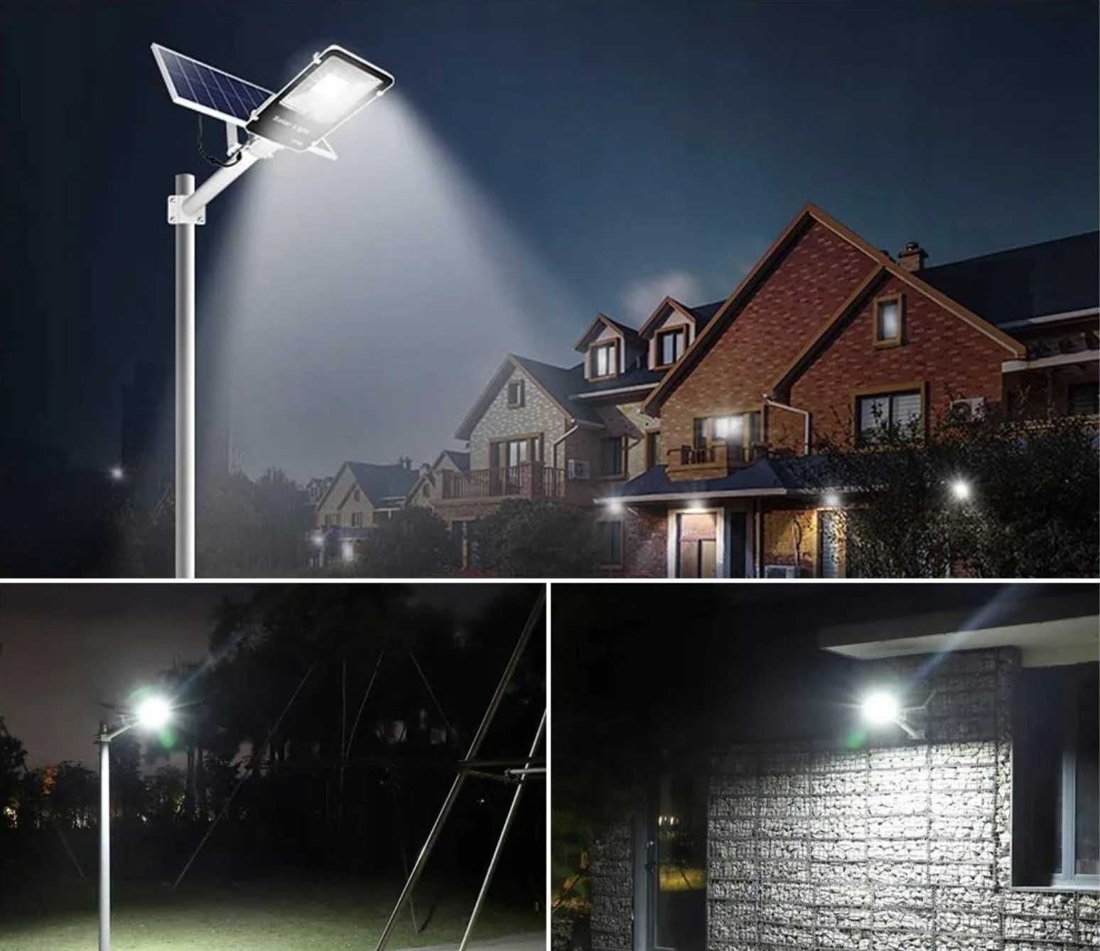 MOCNA LAMPA solarna uliczna LED 1800W LATARNIA czujnik zmierzchu pilot