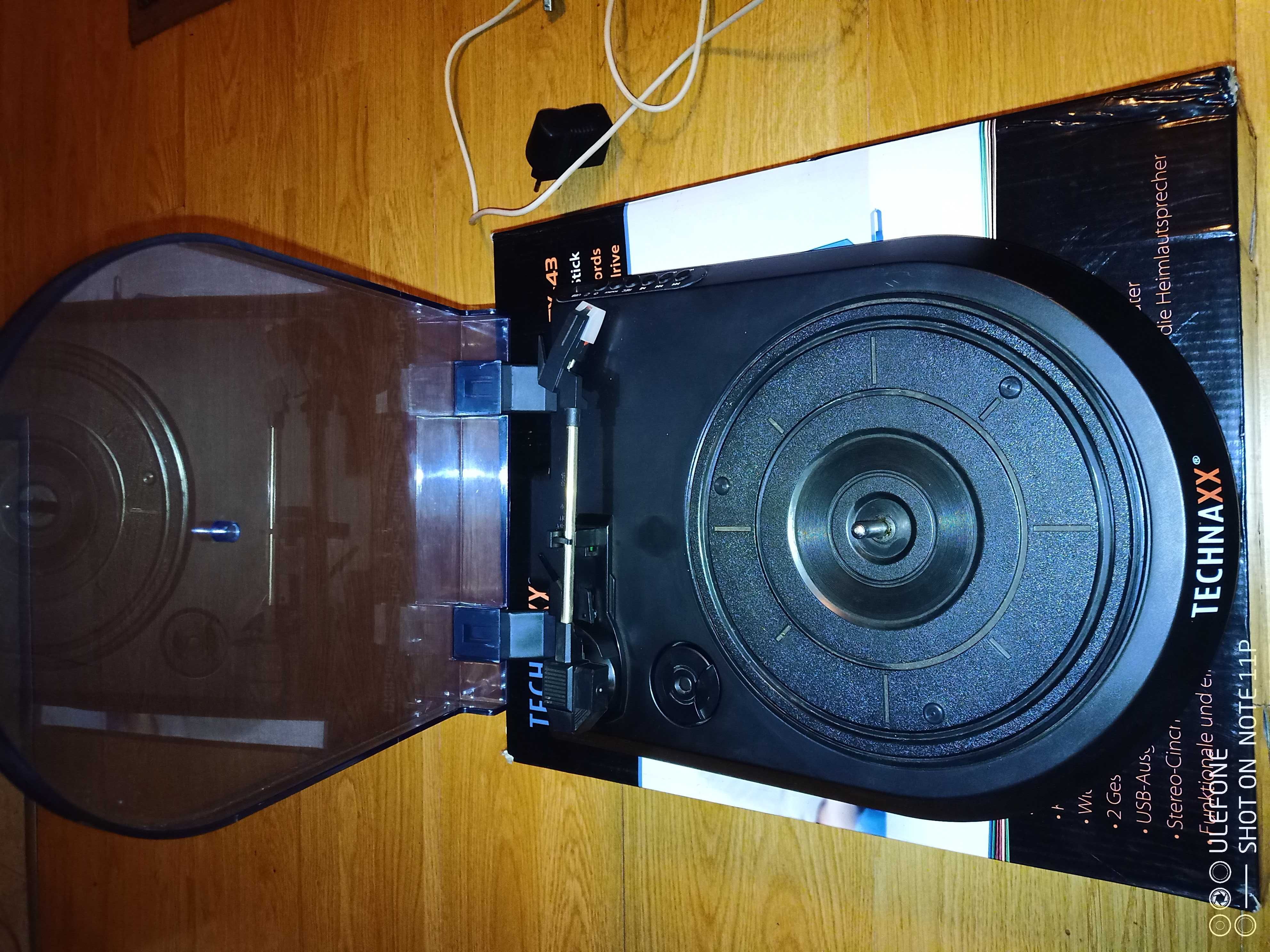 Gramofon Technaxx TX-43 nagrywanie płyt przez USB winyl odtwarzacz MP3