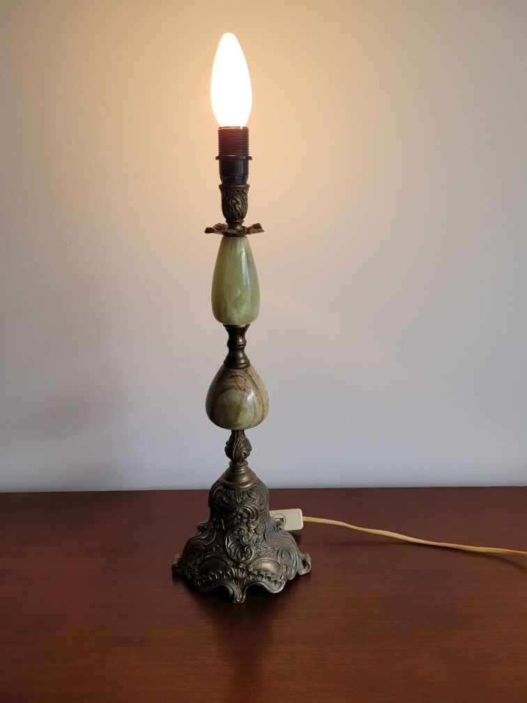 Starą lampka mosiądz onyx antyk