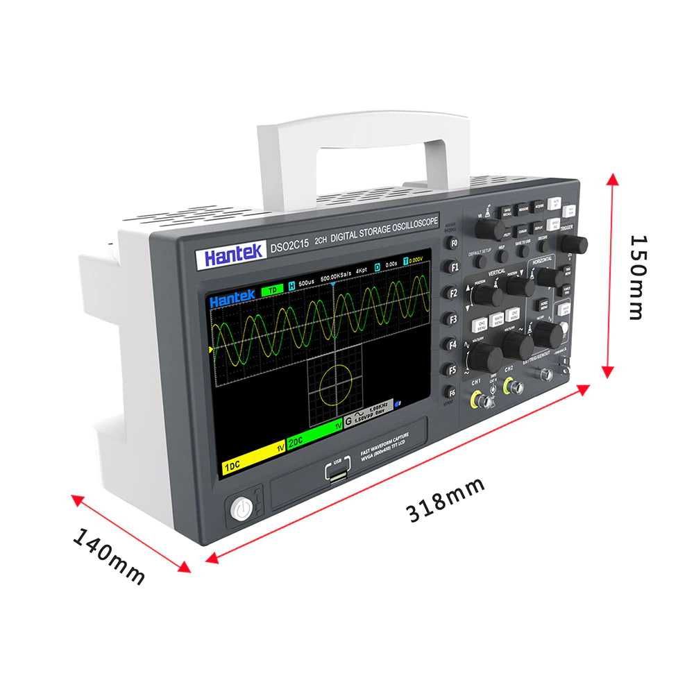 Hantek DSO-2C10-2-х канальный цифровой осциллограф 100 MHz