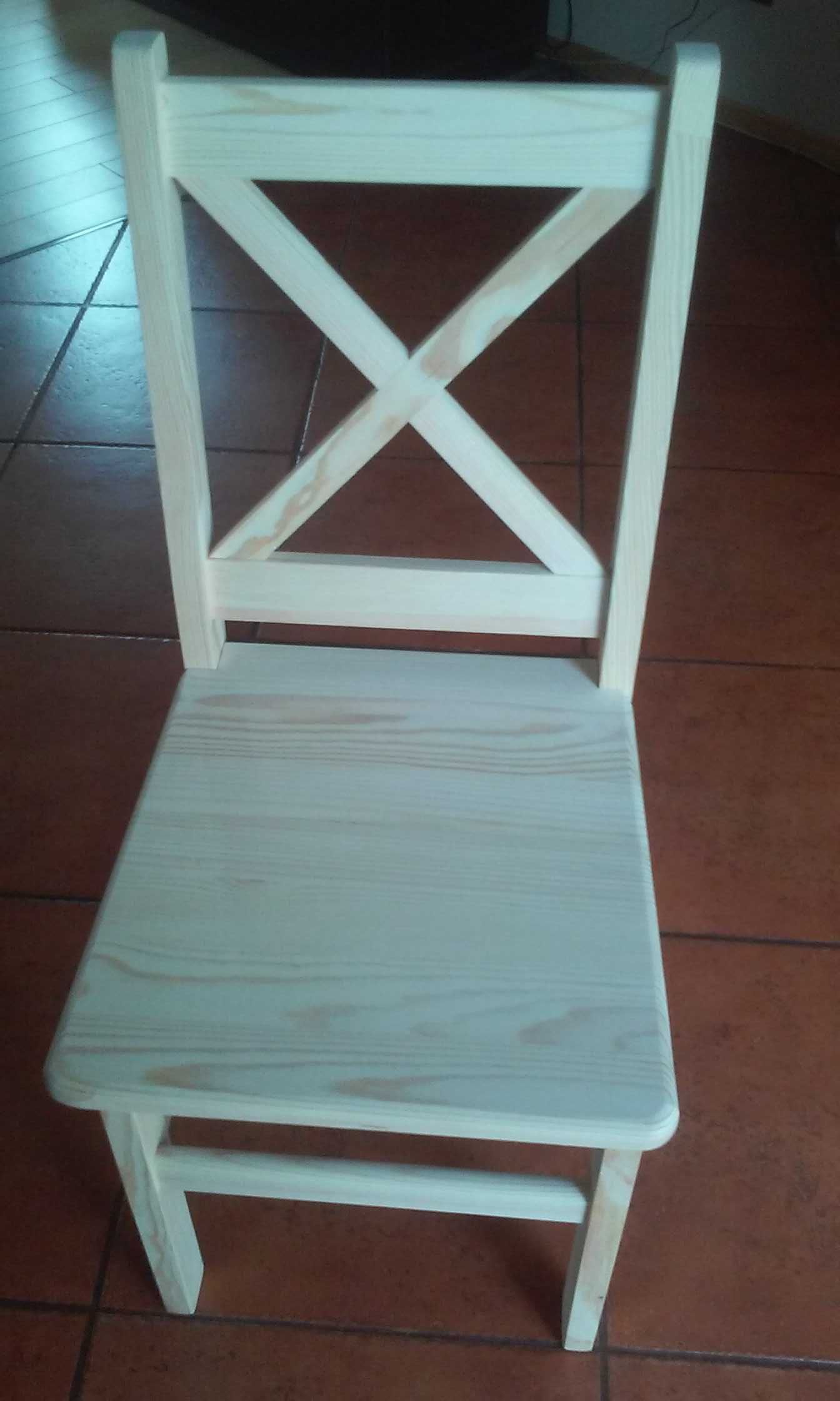 FOTEL Krzesło taboret krzesła drewniane i taborety sosnowe KRZYŻAK