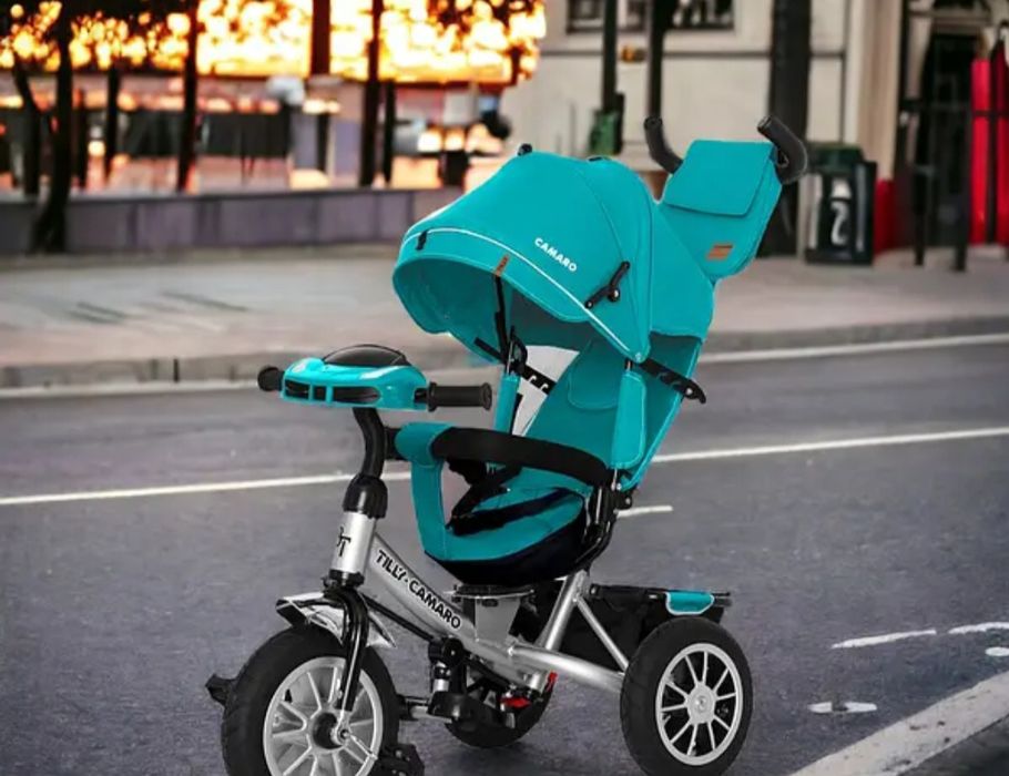 Триколісниий дитячий велосипед коляска Поворот сидіння детский