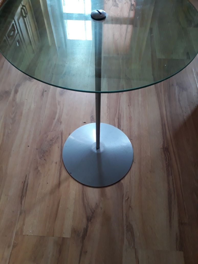 Stolik szklany,wymiary śred.40cm/ 60 cm wys.