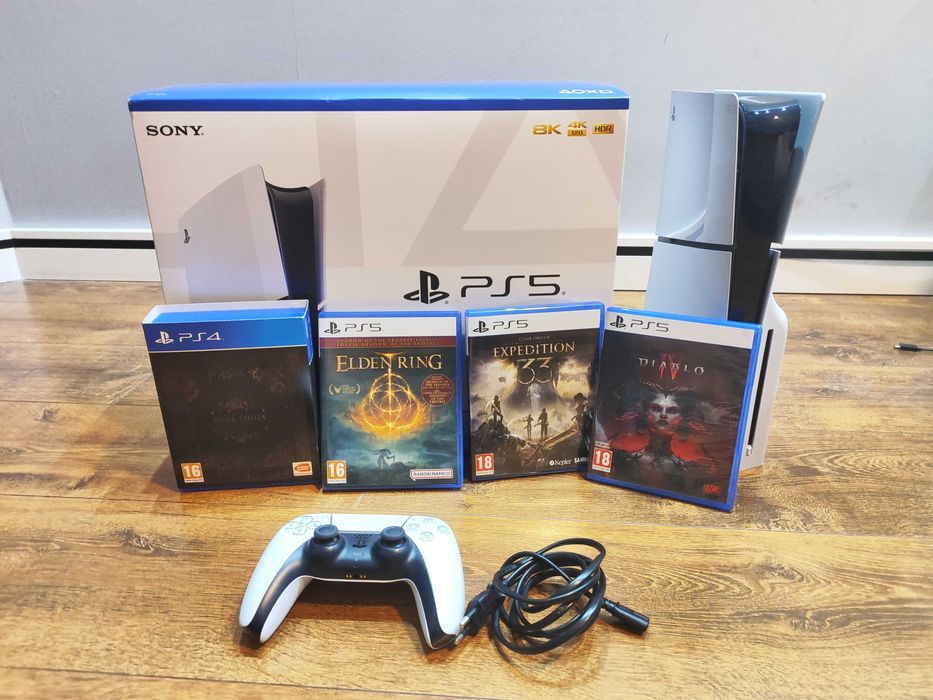 PlayStation 5 z napędem | Kontroler | Gwarancja | PS+ Extra | 7 gier