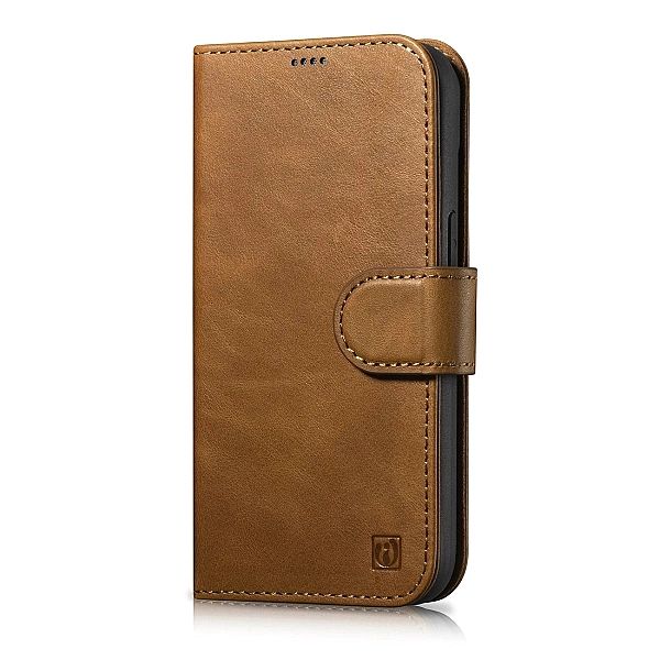 iCarer Oil Wax Wallet Case 2in1 etui iPhone 14 Plus skórzany pokrowiec