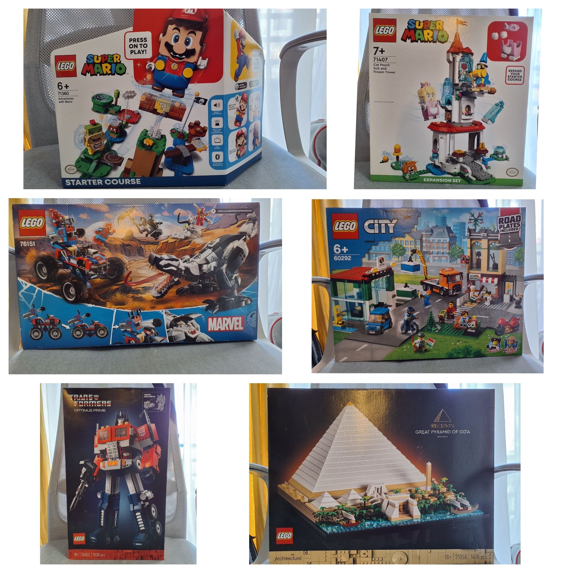 Legos - 21058, 10302, 60292, 76151, 71407, 71360