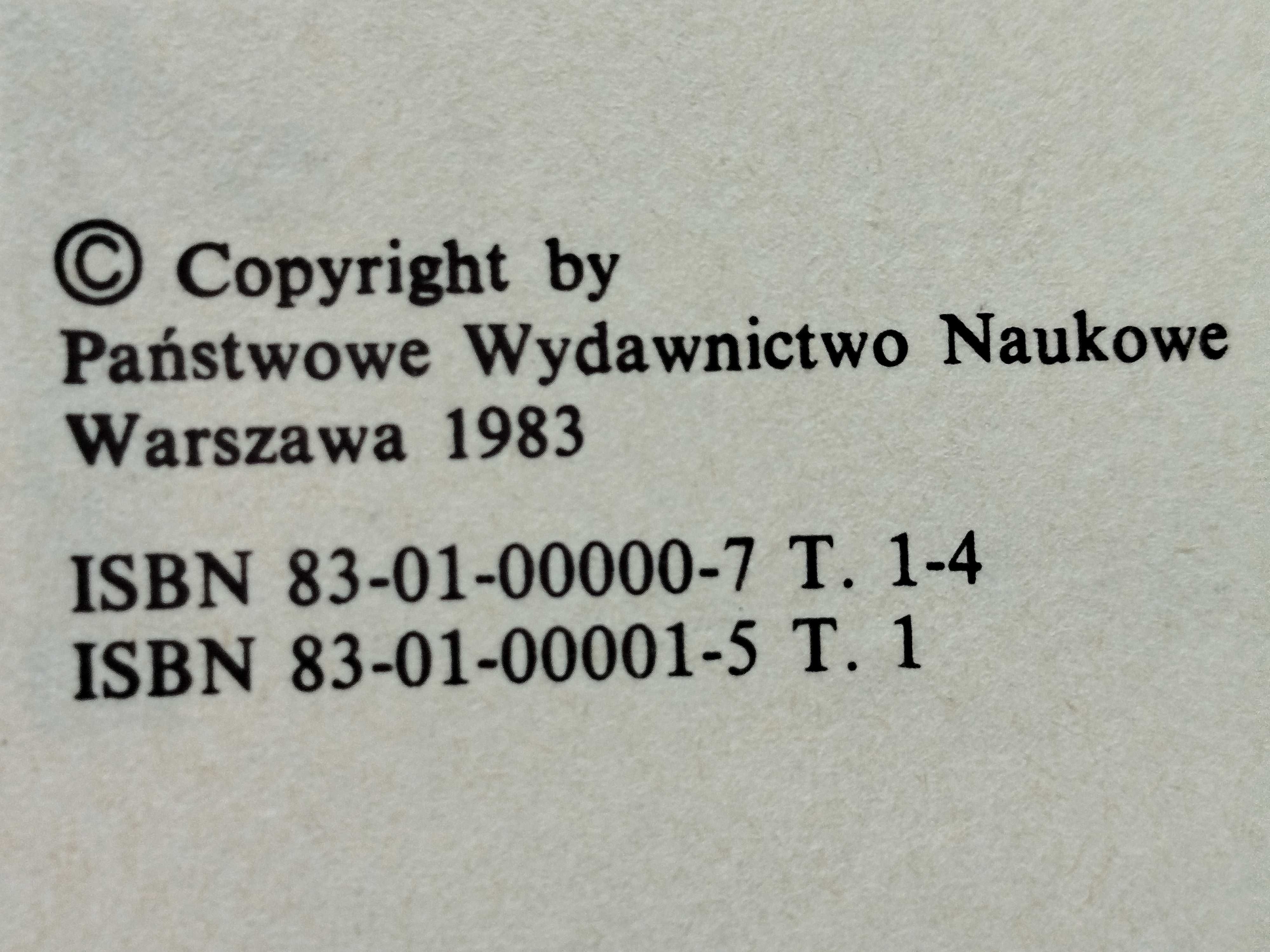 Encyklopedia powszechna PWN 4 tomy  1983