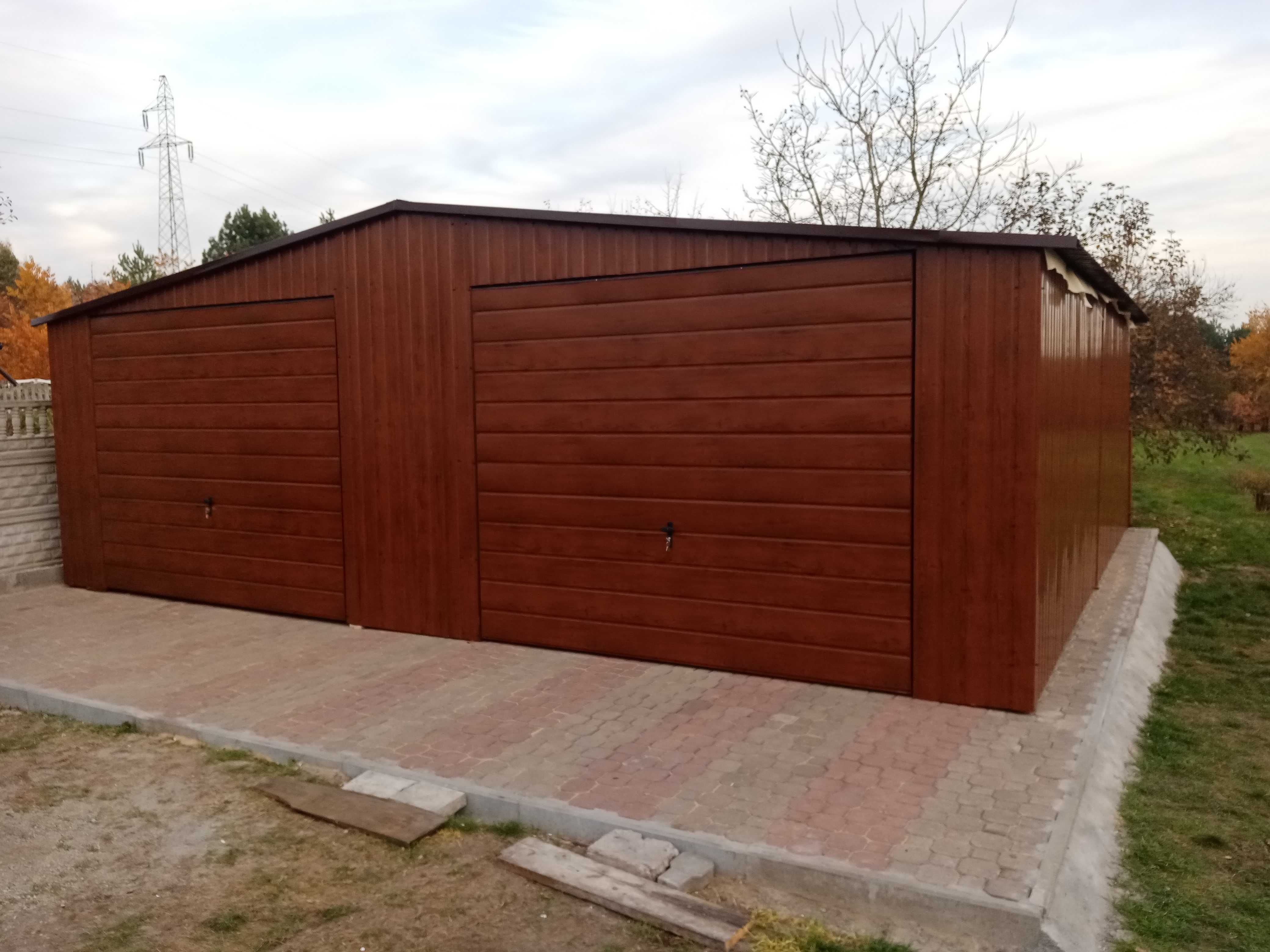 Garaż blaszany blaszak dwustanowiskowy 6x6 PRODUCENT różne wymiary 34