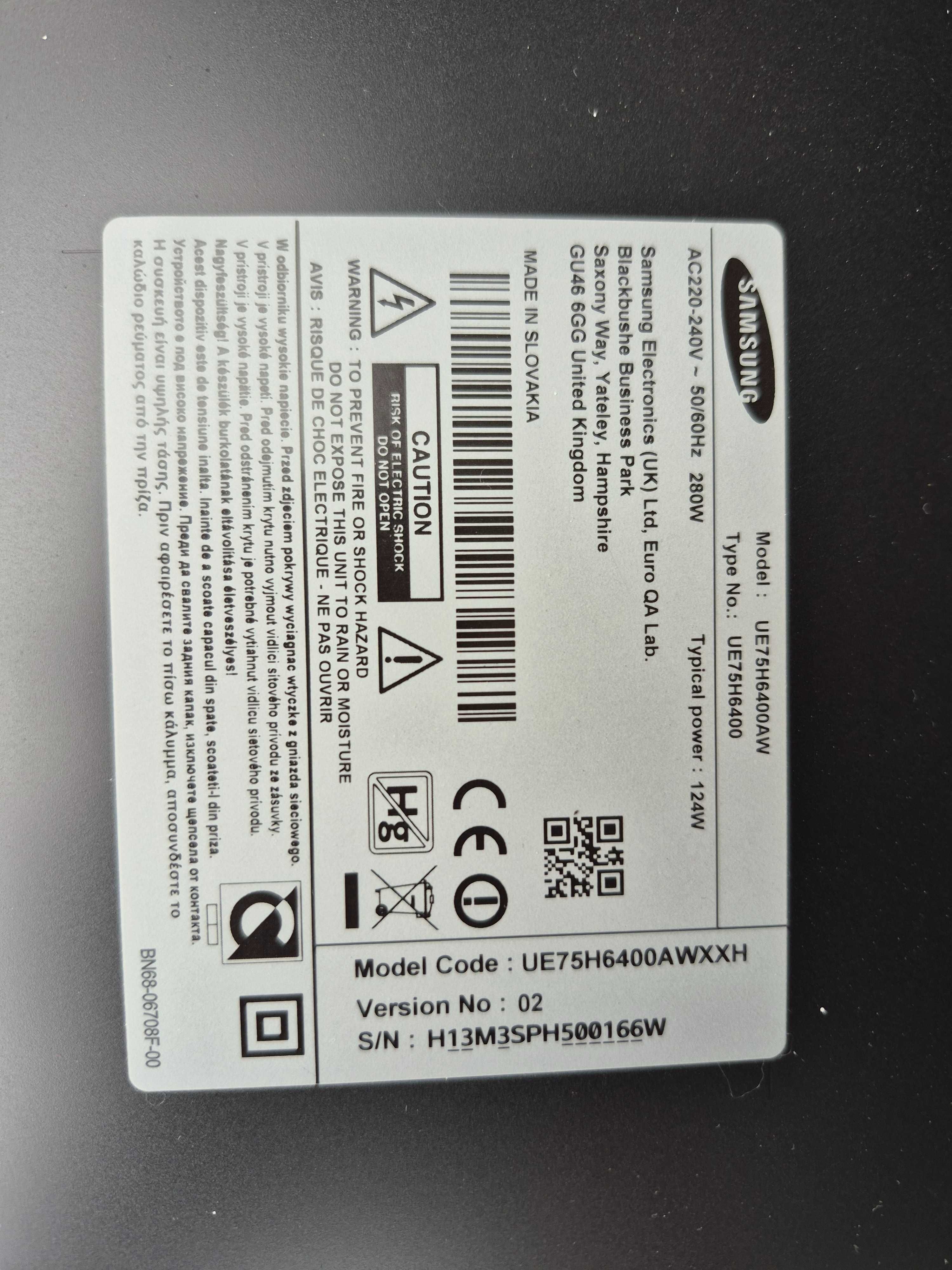 Telewizor Samsung UE75H6400AW