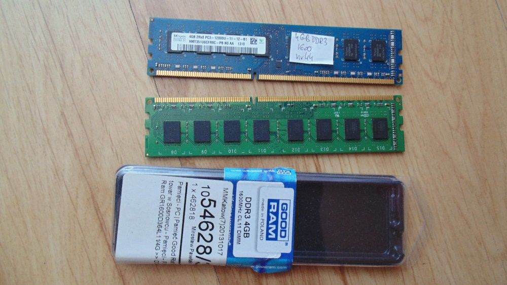 Pamięc ddr3 4gb 1600MHz