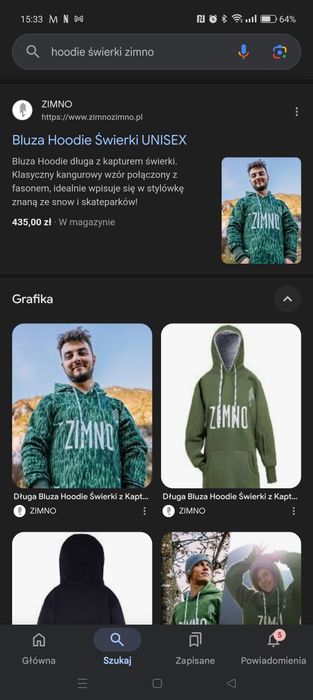 Bluza ZIMNO Hoodie Świerki UNISEX