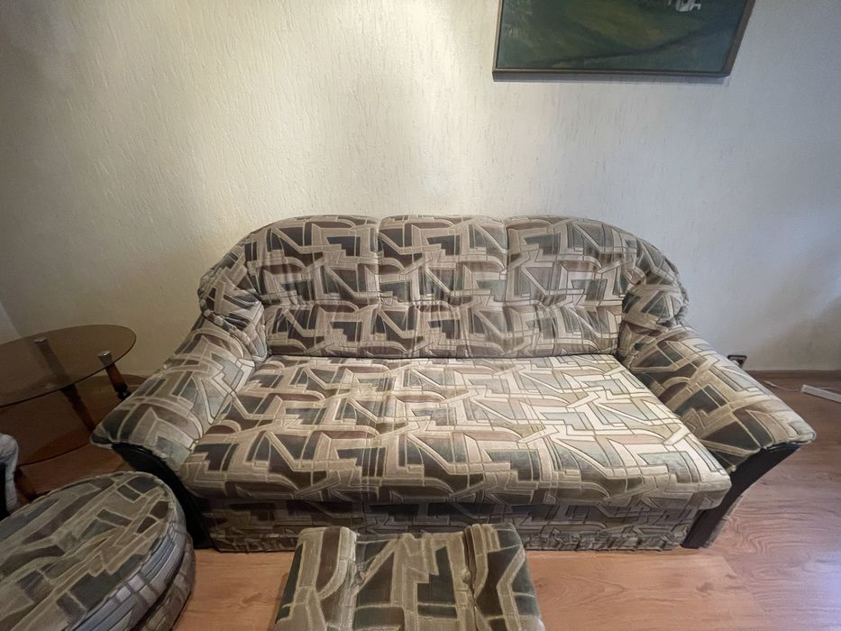 Zestaw sofa rozkladana i fotel