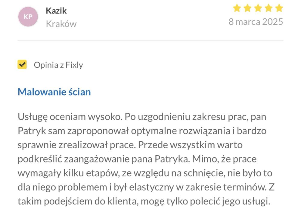 Malowanie:wnętrza* ogrodzenia/elewacje konstrukcje stalowe/drewniane