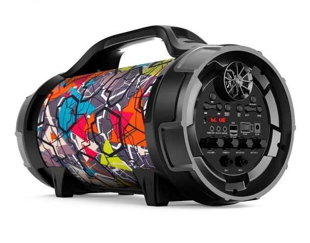 Głośnik Bluetooth Tuba 25W FM USB AUX REC LED Akumulator + 2-Mikrofony