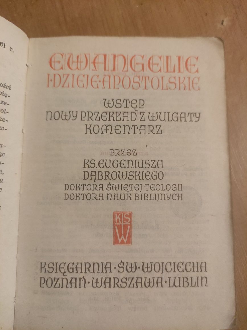 Ewangelie i dzieje apostolskie 1965 rok