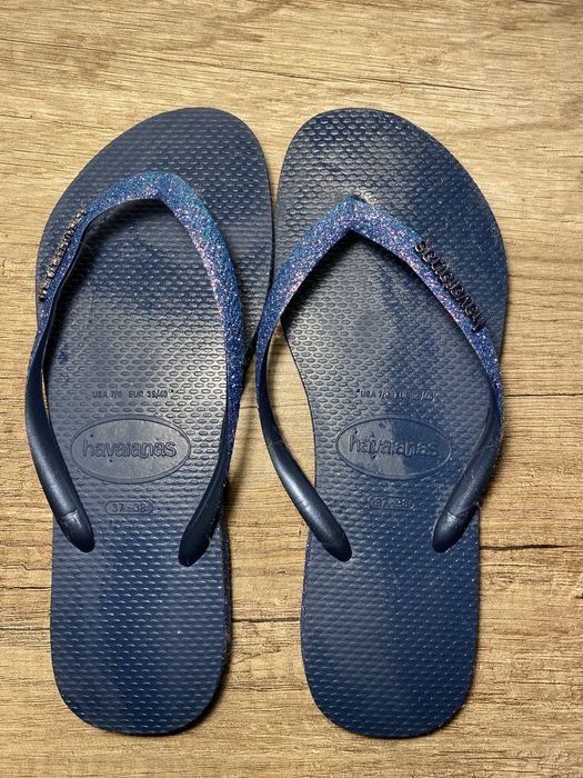 Havaianas Originais – Azul – Rosa com Brilhantes