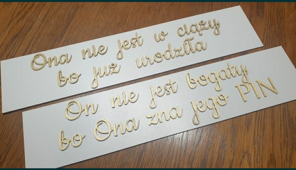 Tablice rejestracyjne ślub wesele