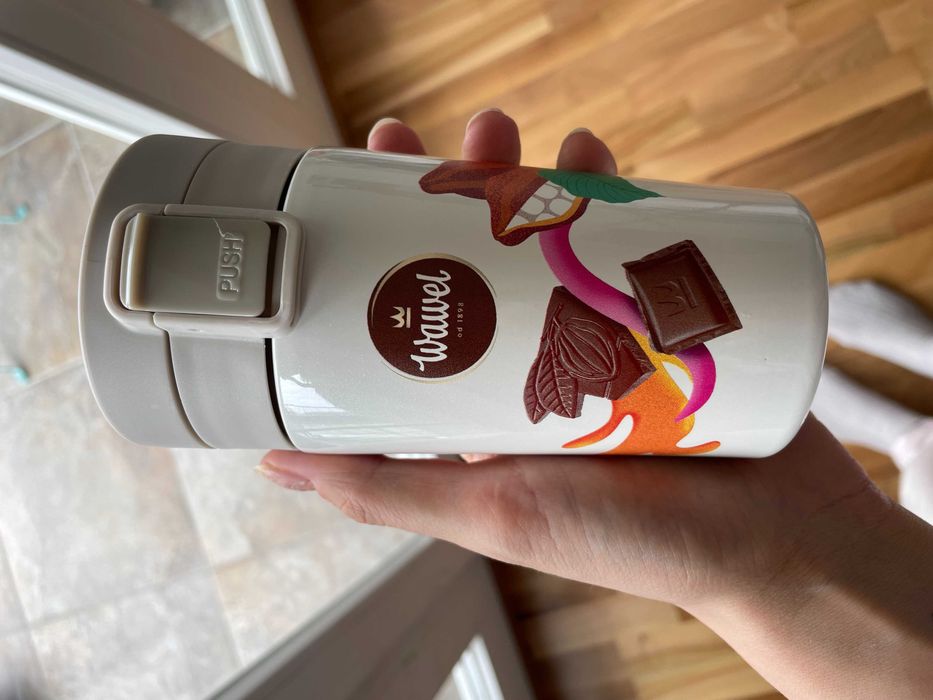 Kubek termiczny z sitkiem, porządny, NOWY Wawel