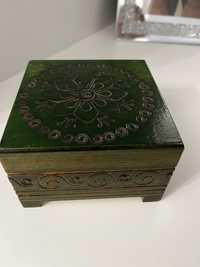 Ozdobne pudełko drewno biżuteria GRATIS