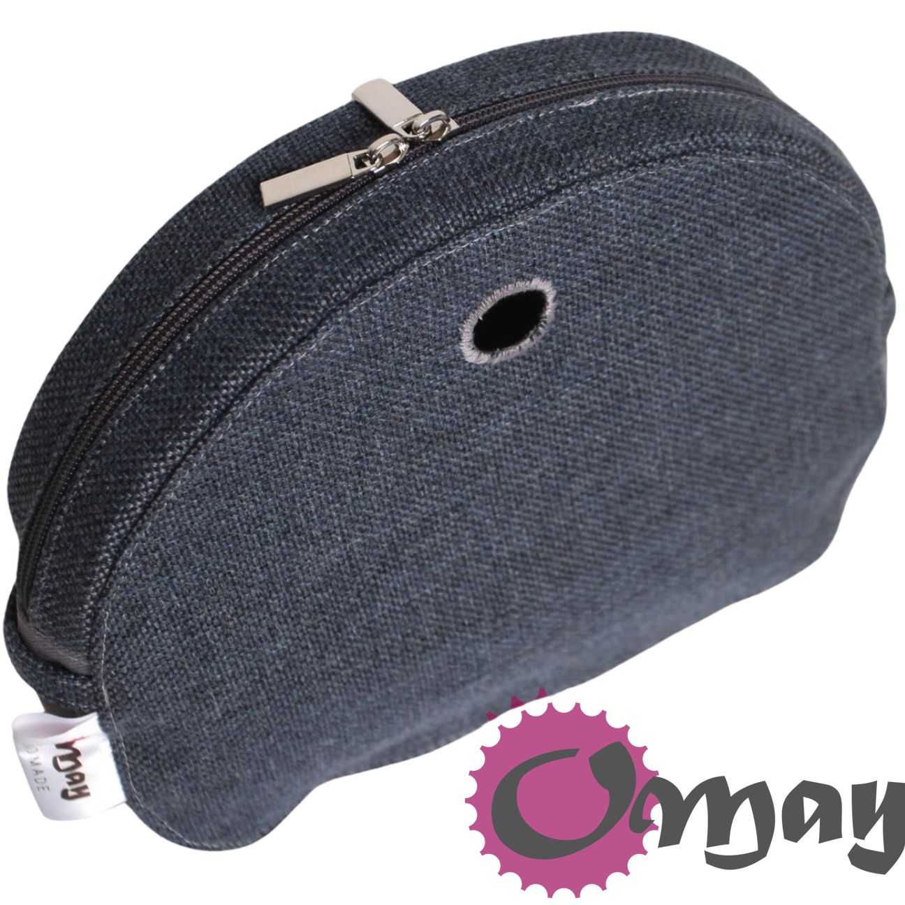 organizer OBAG MOON LIGHT plecionka szary niebieski 2 kieszenie OMAY