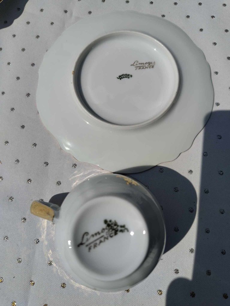 Stary,duży serwis obiadowy porcelana Limoges Francja 96 sztuk