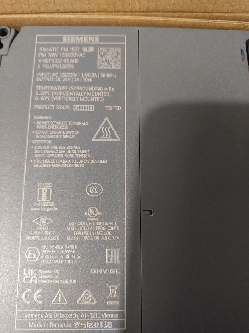 Zasilacz Siemens Simatic PM 1507 nowy