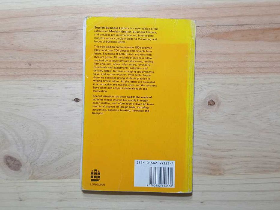 Livro "English Business Letters" de F. W. king e D. Ann Cree