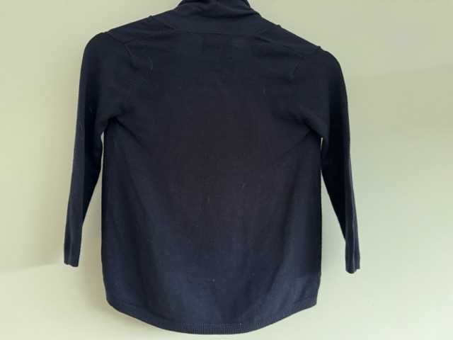 ZARA - sweterek kardigan narzutka - granatowy - roz. 116