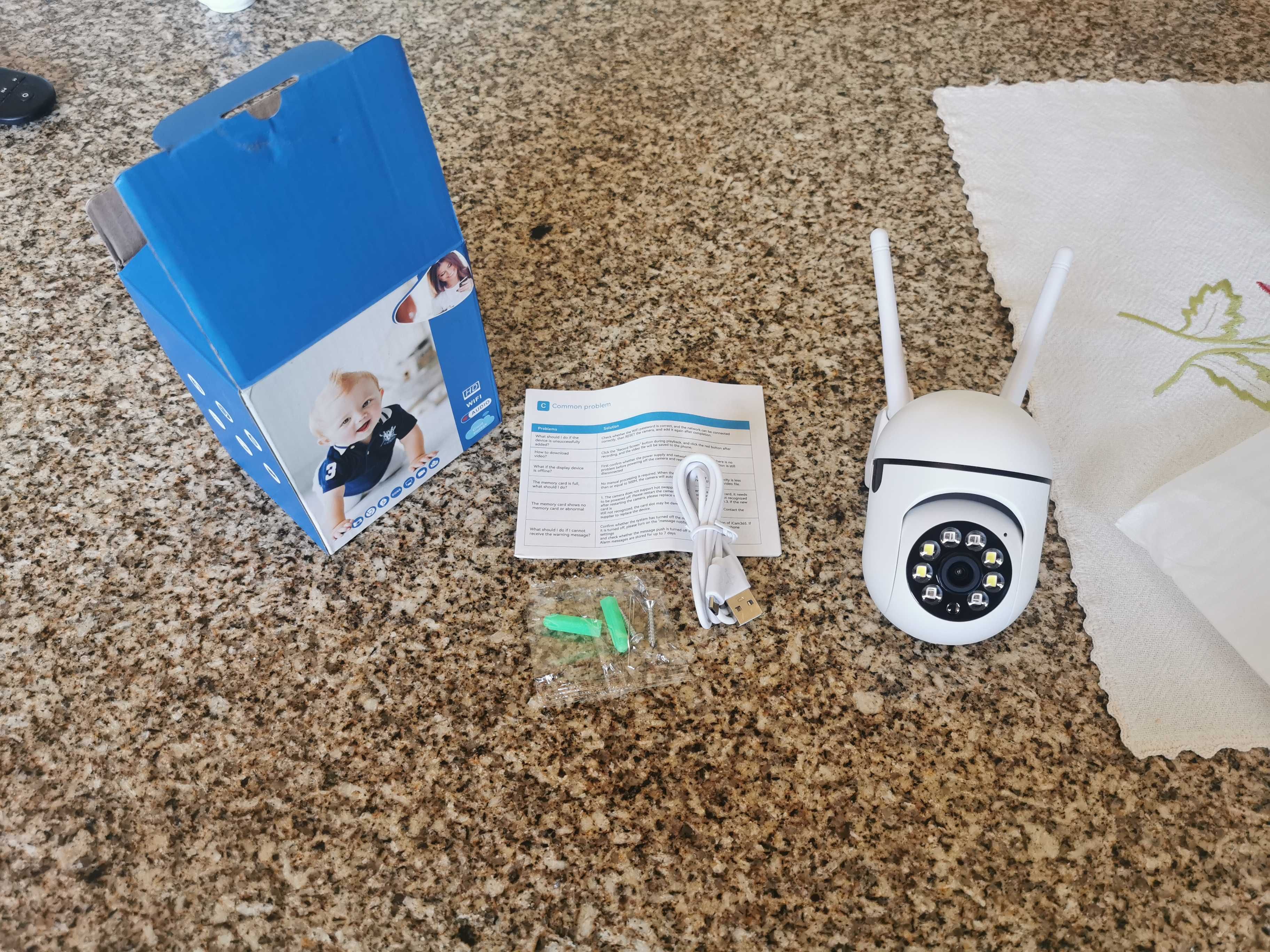 Câmara sem fios WiFi 1080P