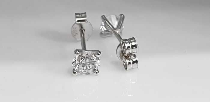 Brincos ouro e diamantes, 1 Quilate. 20% DESCONTO EXTRA!!!