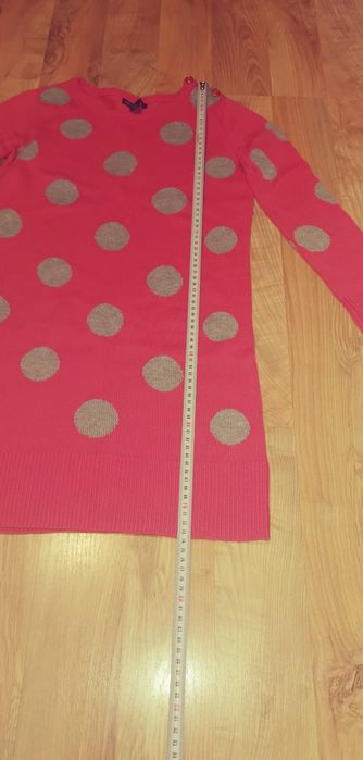 Sweter tunika różowy