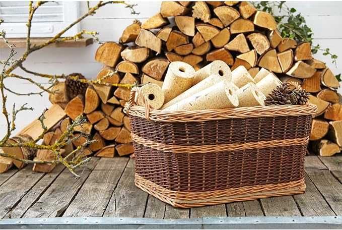 Dehner Kosz wiklinowy z jutą, ok. 60 x 47 x 40 cm wiklina NOWE