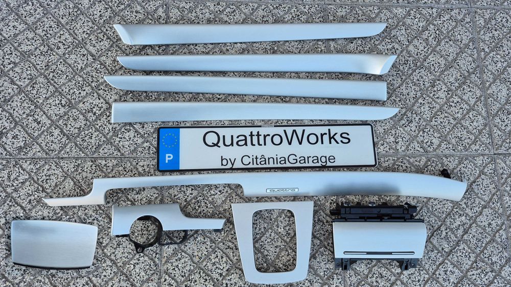 AUDI A4 B6/B7-Kit Completo Frisos/Trims ALUMINIO ESCOVADO COMO NOVOS