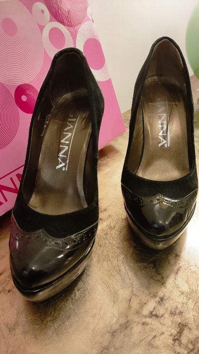 Sapatos com salto alto pretos, 36, GIANNA
