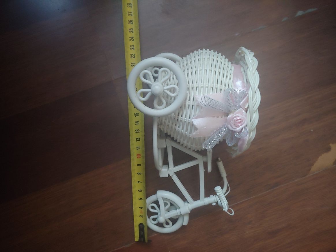Kwietnik ozdobny osłonka mini rowerek rower