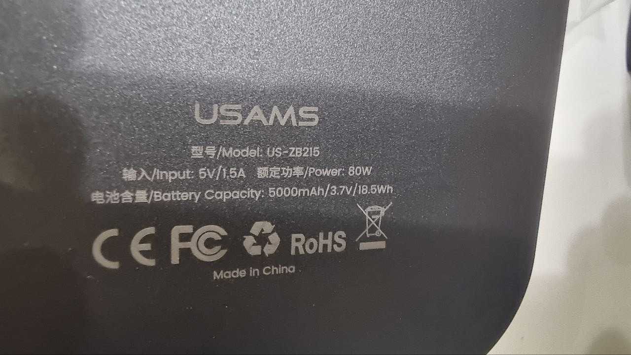 Акумуляторний насос Usams US-ZB215 Mini Car Air Pump 5000mAh (новий)