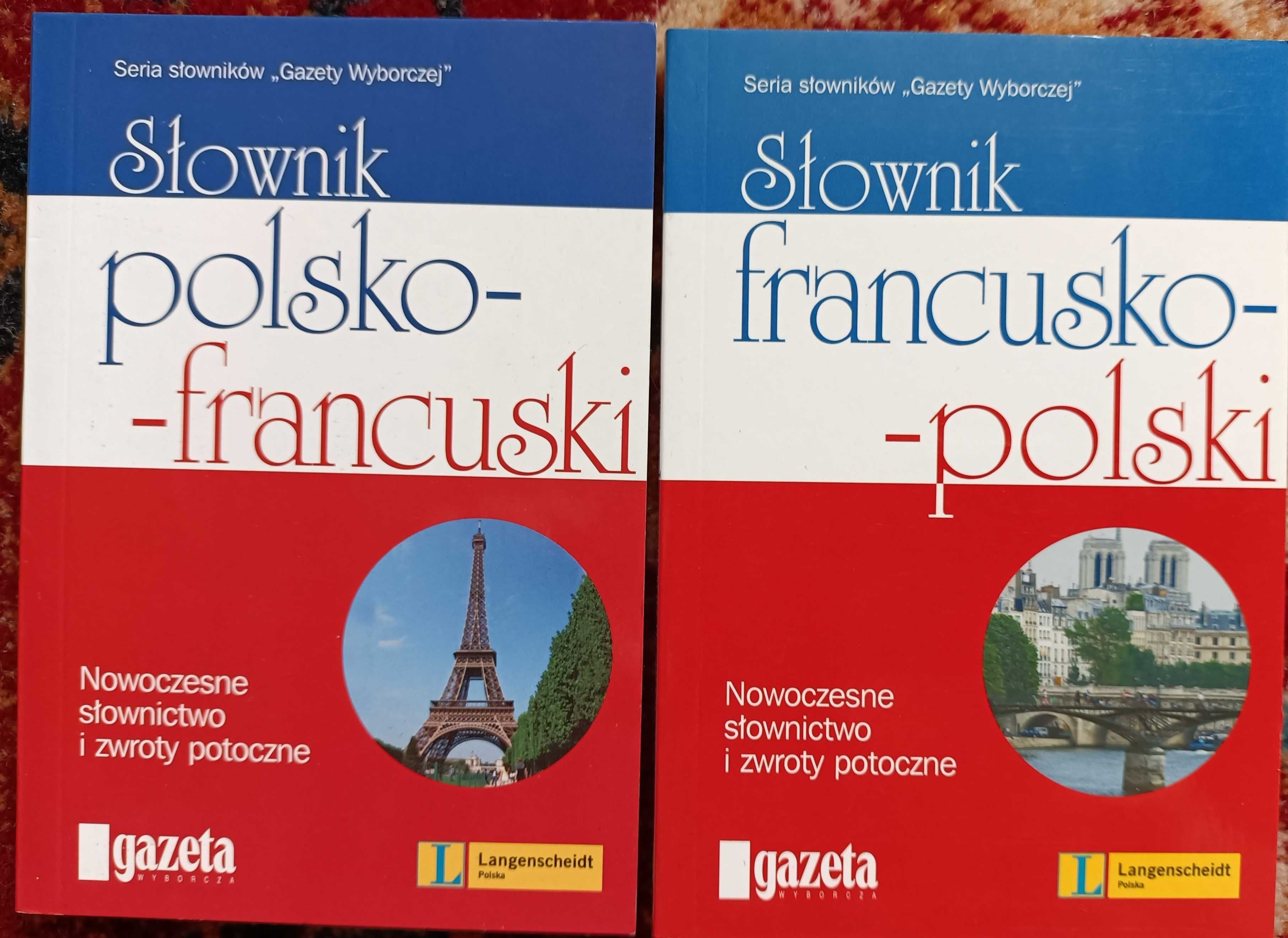 Słownik polsko francuski, francusko polski 2 szt