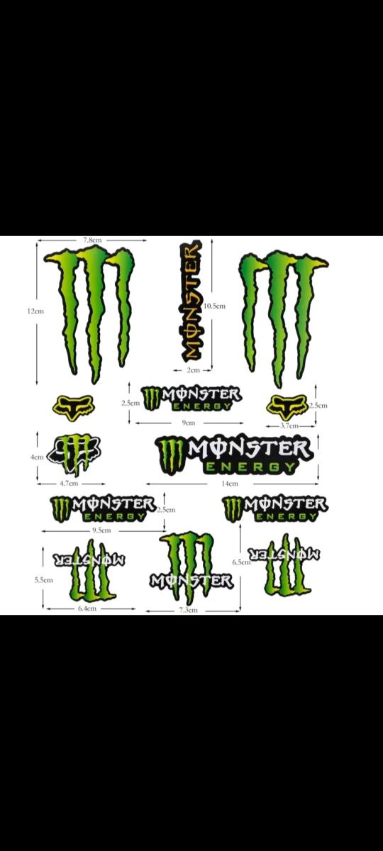 Стикер пак Monster Energy наклейки на мотоцикл