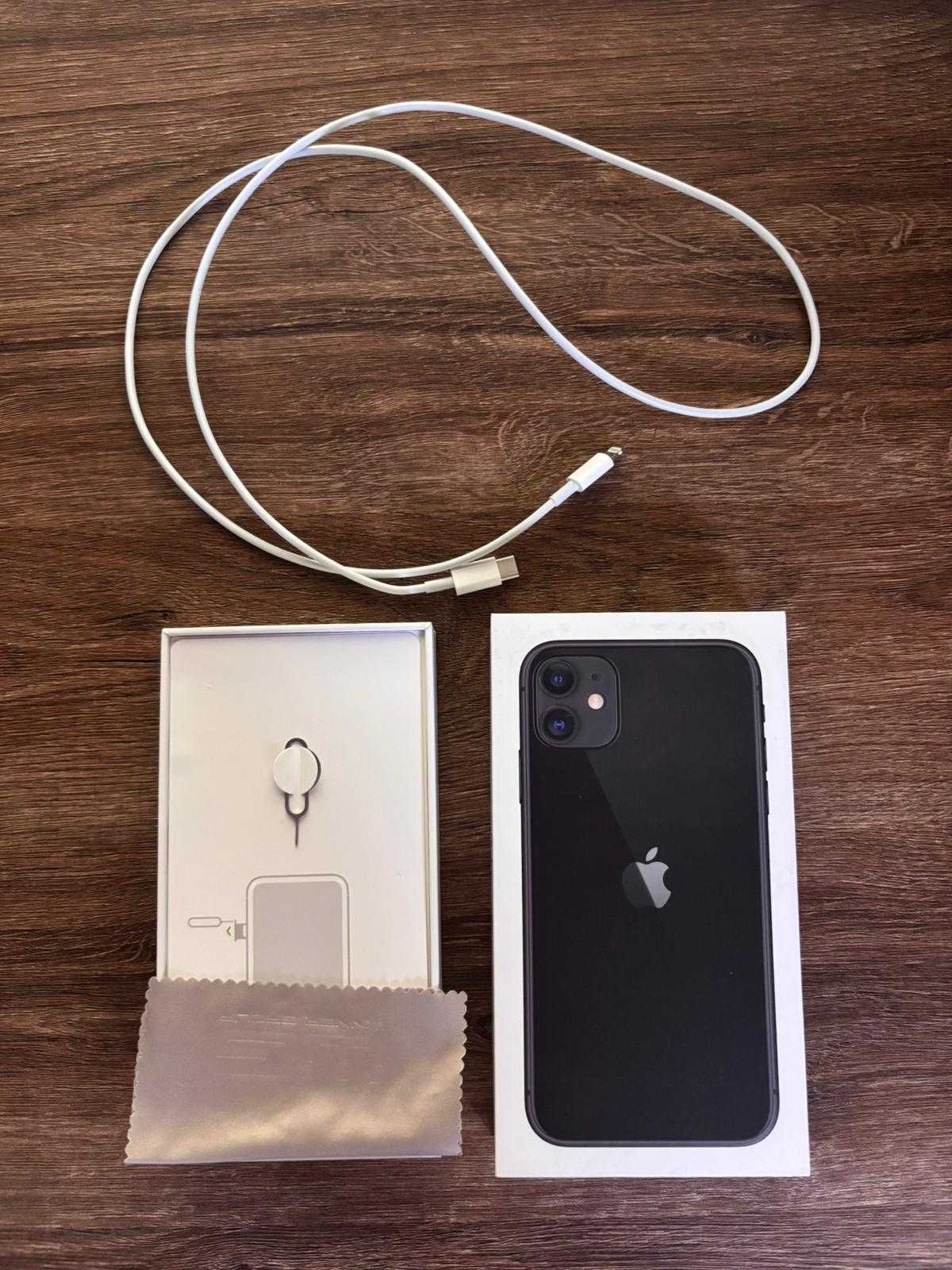 Iphone 11 Czarny plus oryginalny kabel i opakowanie, bateria 81%