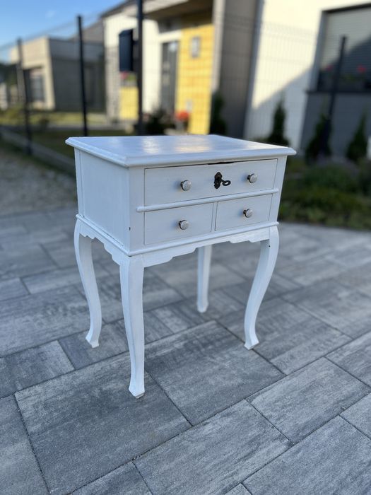 Komoda konsola drewniana biała