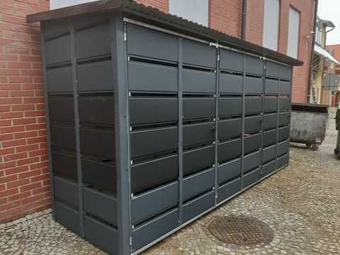 Śmietnik, wiata śmietnikowa, altana panelowa, schowek na rowery