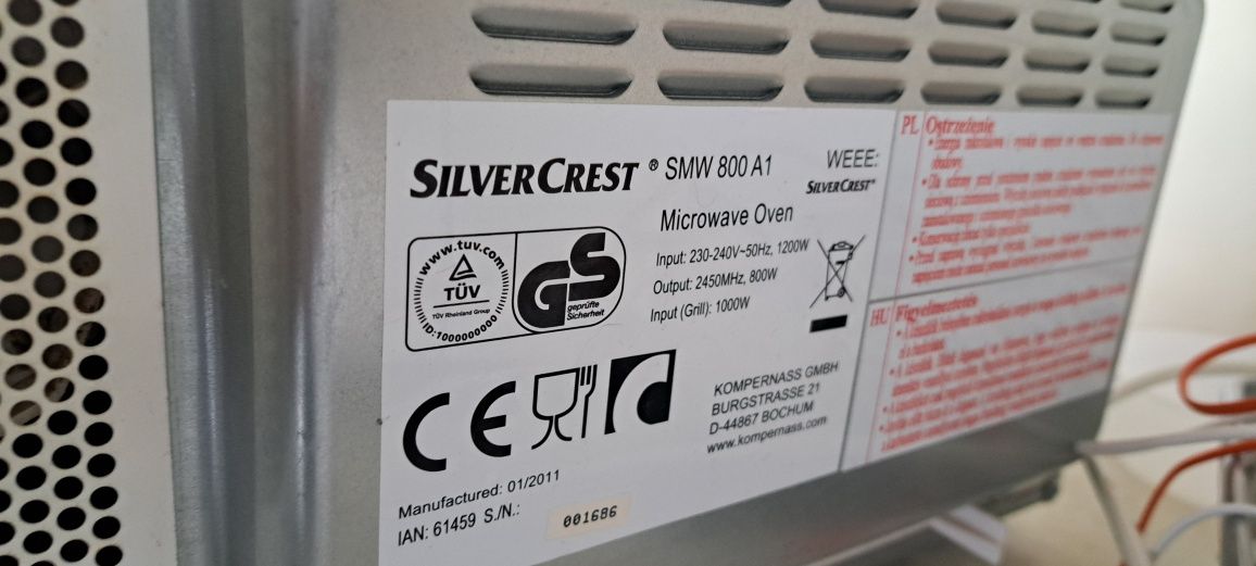 Mikrofalówka silvercrest