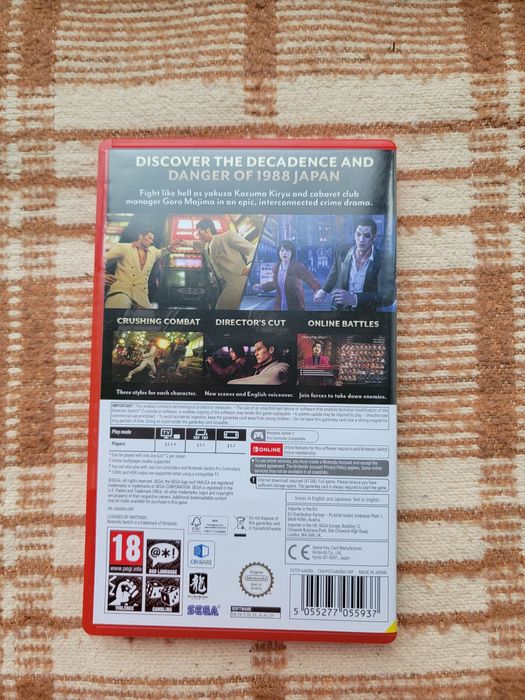 Yakuza 0 Director's Cut Nintendo Switch 2