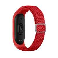 Beline Pasek Mi Band 7/6/5 Textile Czerwony/Red