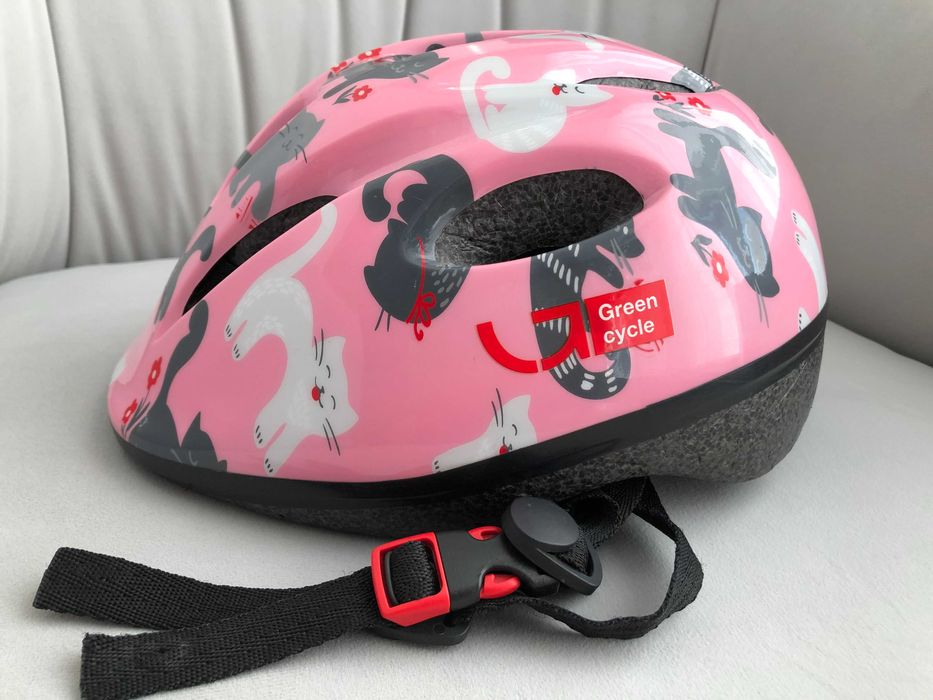 Шлем детский - Green Cycle Kitty, розовий  XS (50-54см)