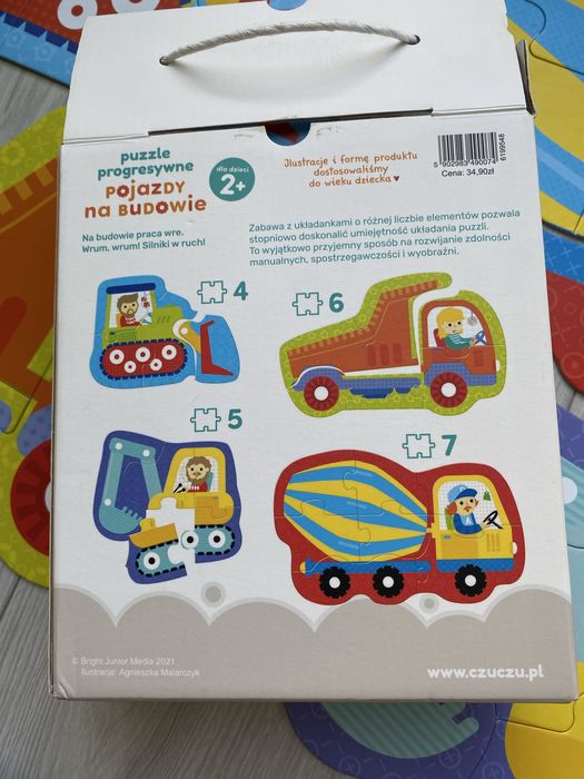 Puzzle Czuczu, 4 pojazdy.