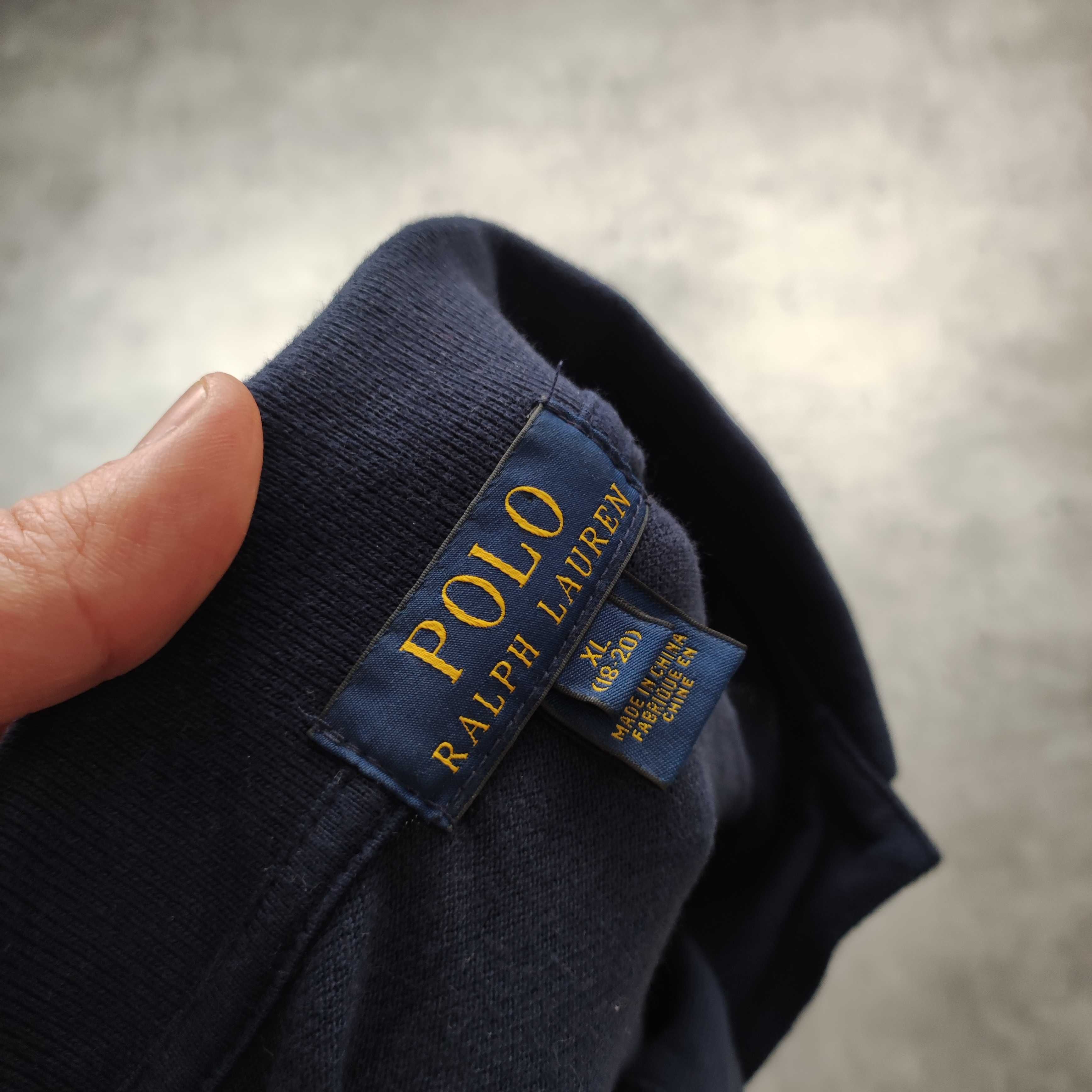 MĘSKA PREMIUM Granatowa Koszulka Polo Kołnierzyk Ralph Lauren Luxury