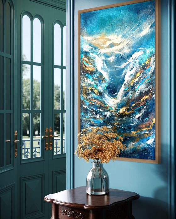 Obraz „ Birds” 120x80cm, akryl. Okazja!