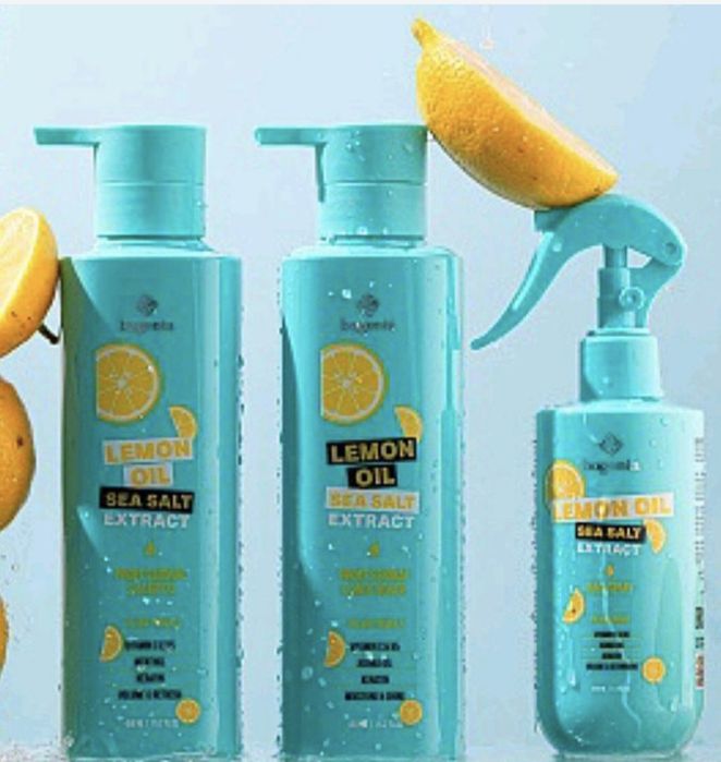 Набір по догляду за волоссям Bogenia Lemon Oil &Sea Salt